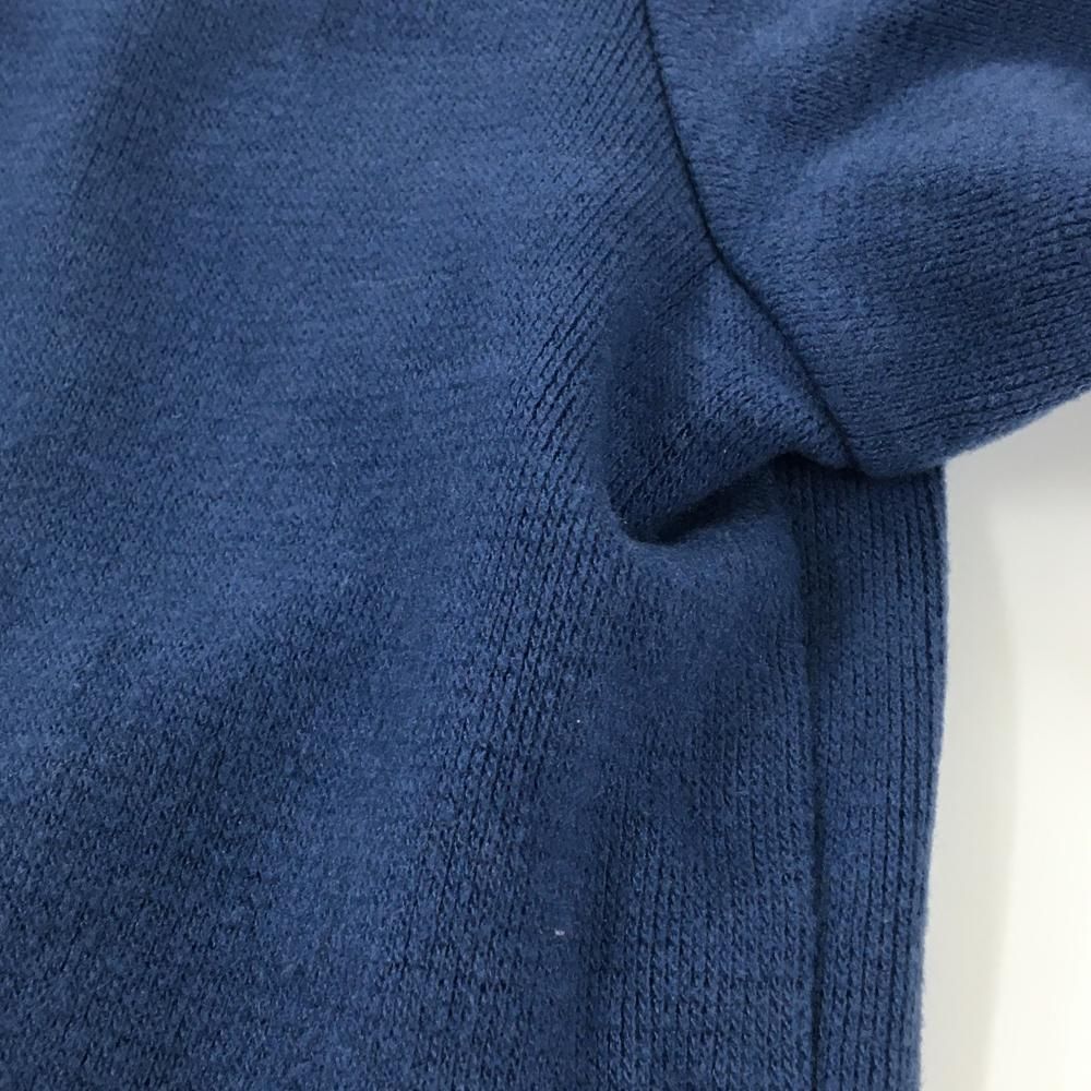 美品】ジャックバニー 長袖ハイネックシャツ ネイビー 微起毛 ワッペン