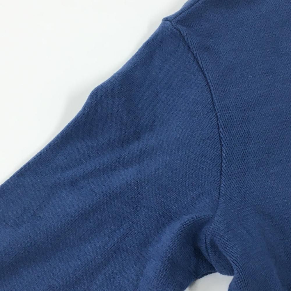 美品】ジャックバニー 長袖ハイネックシャツ ネイビー 微起毛 ワッペン