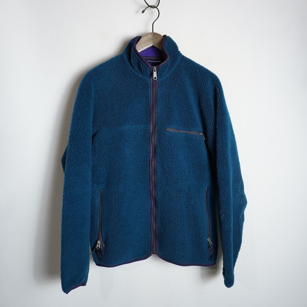 90 s patagonia パタゴニア BABY RETRO ベビー レトロ カーディガン シンチラ フリース ジャケット 25511 青緑M 505 P 46♪
