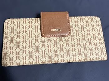 Fossil フォッシル カードケース レディース マディソン プリント タブ クラッチ ブラウン FO 304