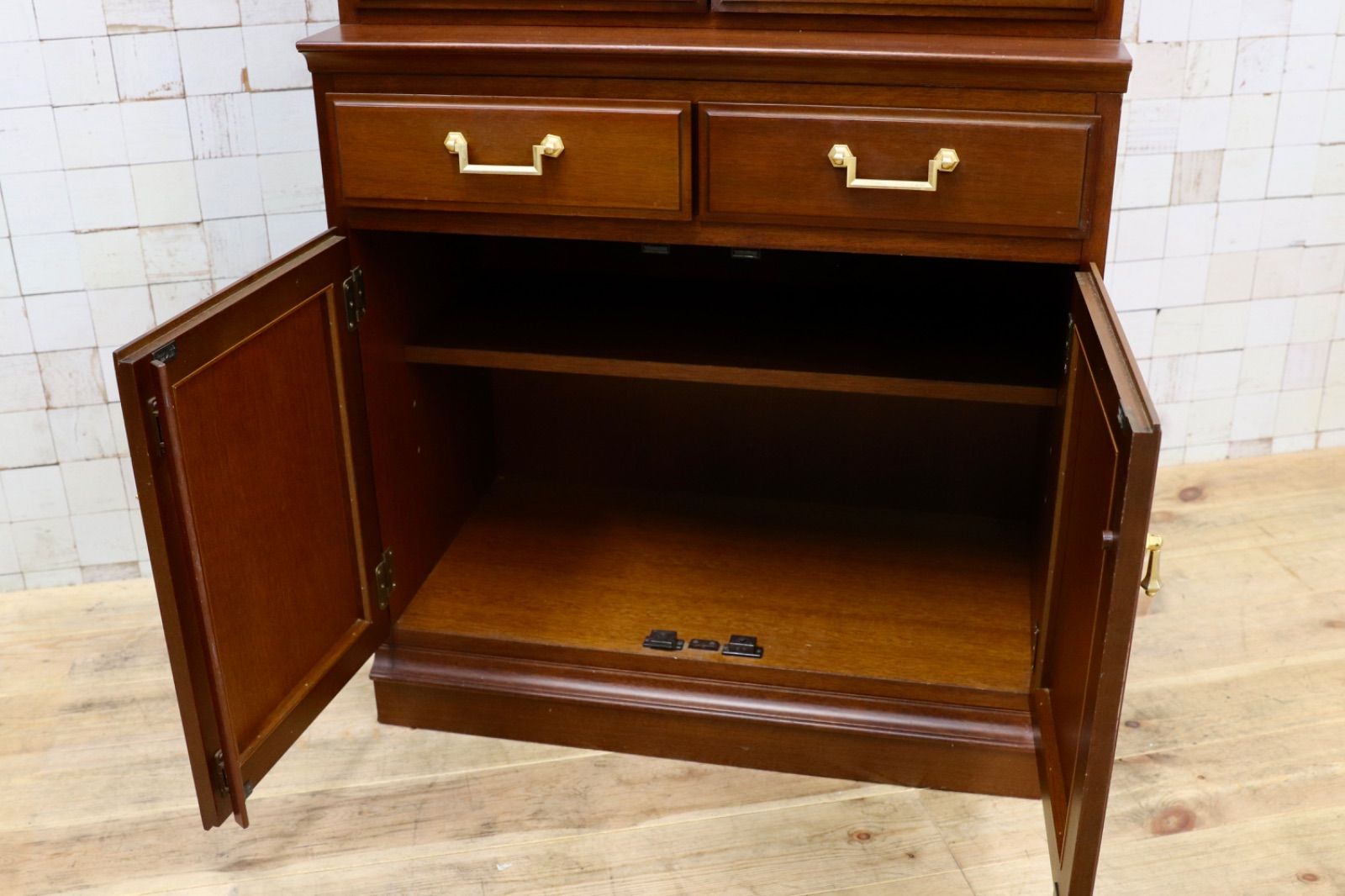 GMIH382○maruni / マルニ 地中海 キャビネット 飾り棚 カップボード