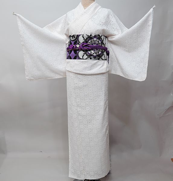 着物 長着 並袖 総レース 白色 レース袷着物 仕立て上がり 上品 モダン 和装 NO 42432