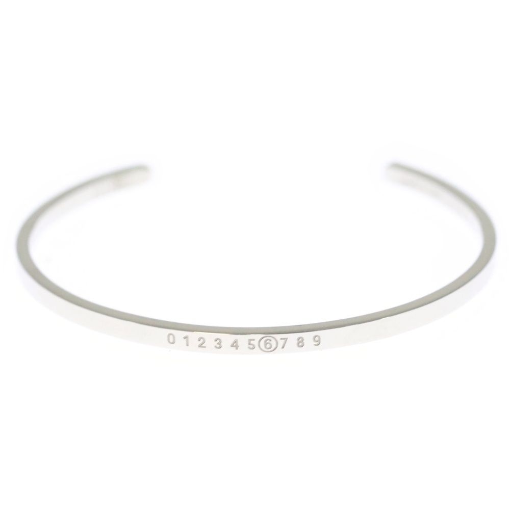 MM 6 Maison Margiela エムエムシックスメゾンマルジェラ Numeric ミニマルシグネチャー カフブレスレット バングル シルバー
