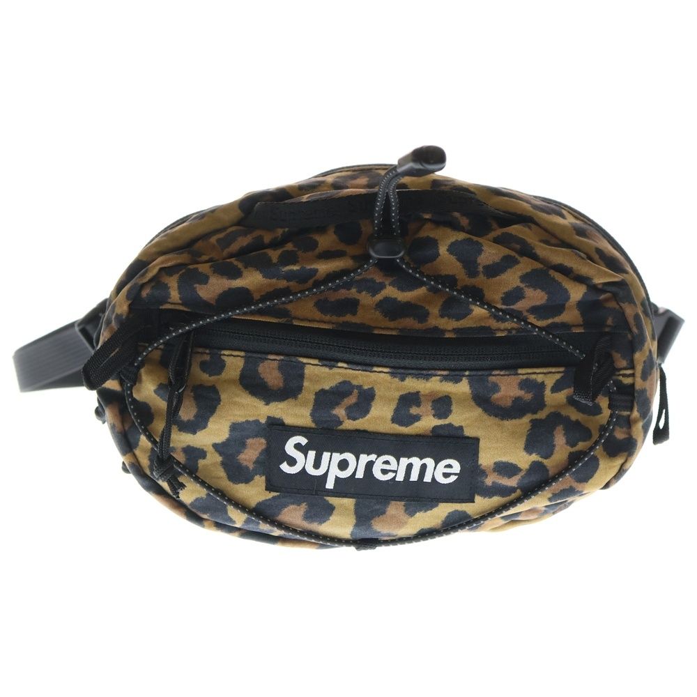 SUPREME シュプリーム 20 AW Waist Bag Leopard ボックスロゴ レオパード ウエストバッグ ポーチ ブラウン