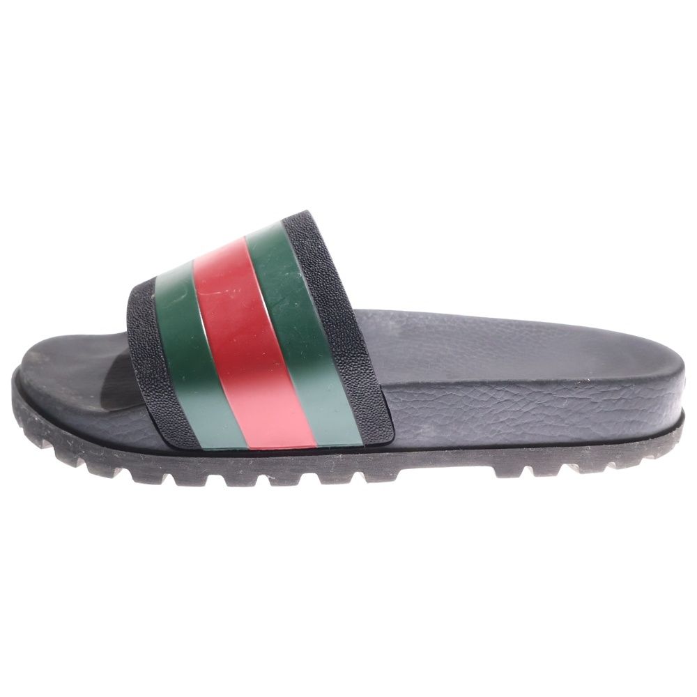 美品✨GUCCI グッチ シマ シェリーライン ラウンドトゥ フラットシューズ GUCCI (グッチ) シェリーライン ラバー スライド フラット シャワー