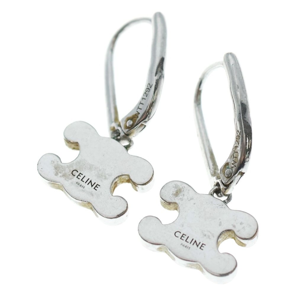 CELINE (セリーヌ) トリオンフ ラインストーン ピアス シルバー - メルカリ