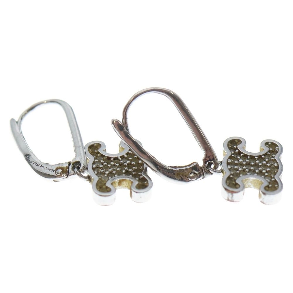 CELINE (セリーヌ) トリオンフ ラインストーン ピアス シルバー - メルカリ