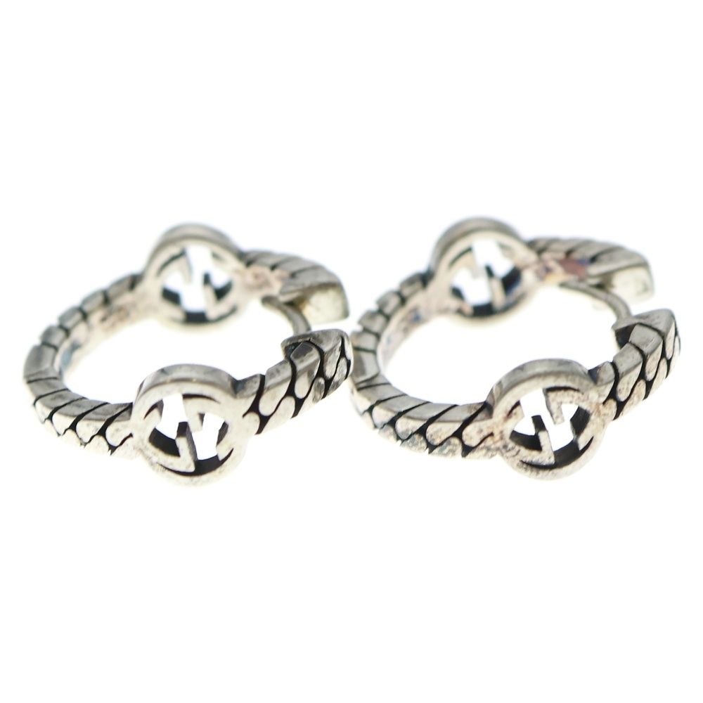 GUCCI (グッチ) インターロッキングG フープピアス シルバー Ag925 5.7