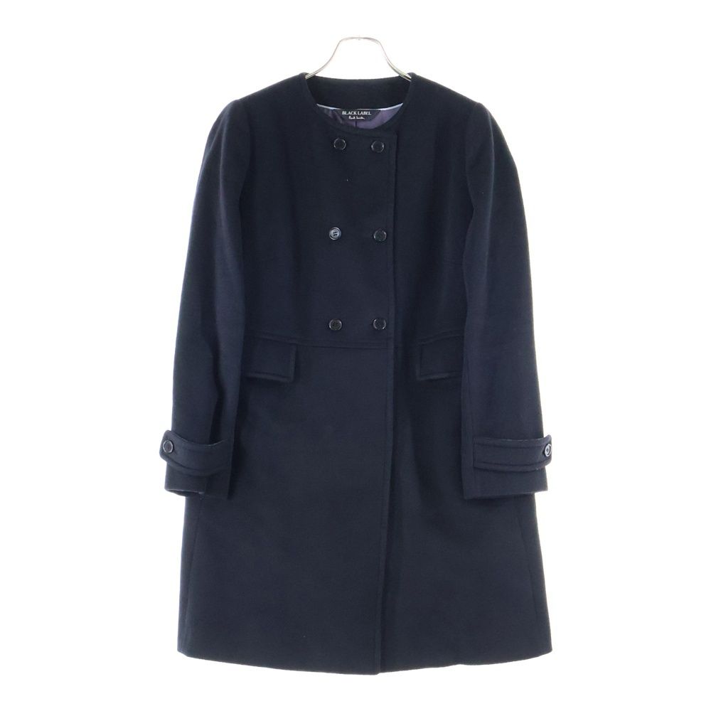 新品タグ付き✨　ps Paul Smith ノーカラーコート　ウール　38 黒 Paul Smith (ポールスミス) ノーカラー ウール ダブルロングコート
