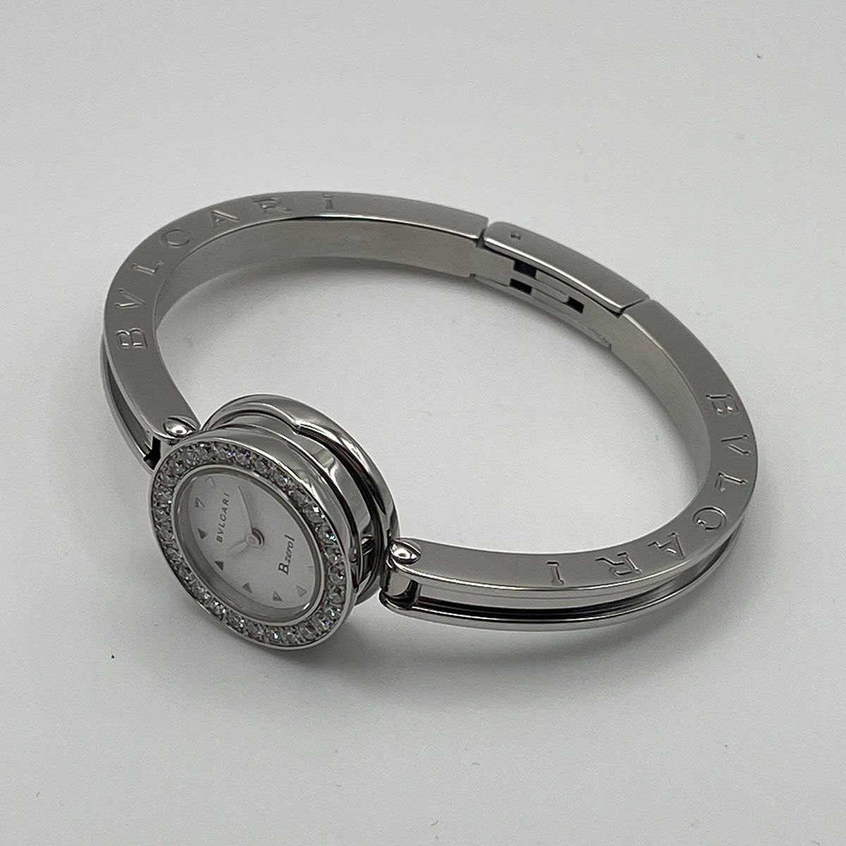BVLGARI ブルガリ B-ZERO1 バングルウォッチ ダイヤベゼル ホワイト