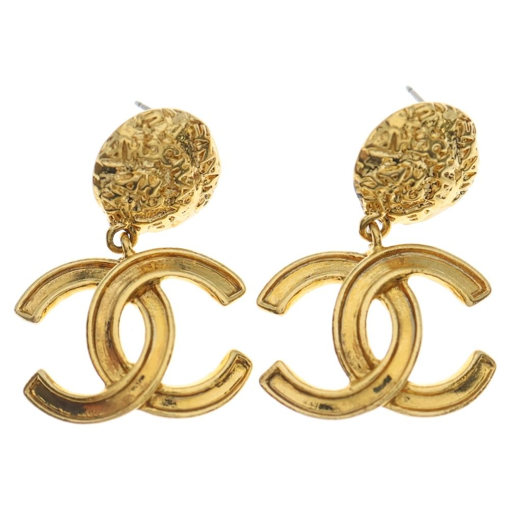 CHANEL (シャネル) ヴィンテージ ココマーク ピアス ゴールド - メルカリ