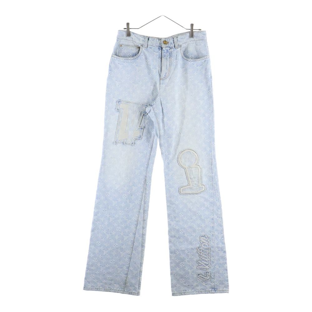 ルイヴィトン サイズ:31インチ  RM212M UZD HLD01W NBA モノグラムフレアデニムパンツ 中古 SS13 LOUIS VUITTON (ルイヴィトン) 21AW ×NBA ロゴパッチ モノグラム
