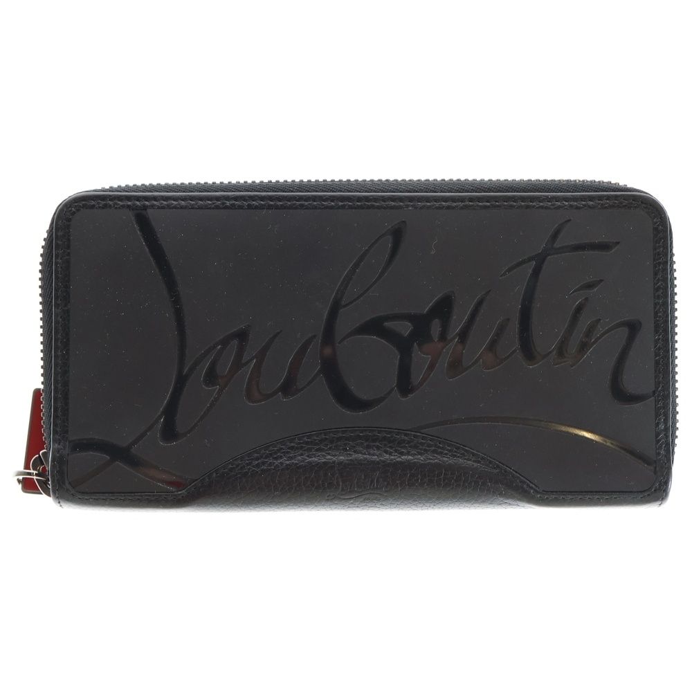 クリスチャンルブタン Panettone パネトーネ ラバー切替レザーロングウォレット 長財布 ブラック レッド 3195051 H 734