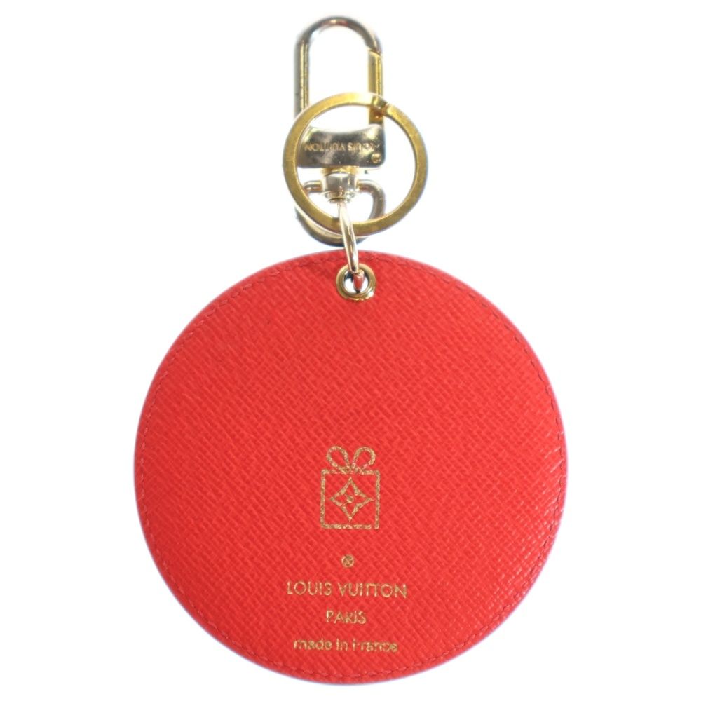 LOUIS VUITTON ルイヴィトン モノグラム ポルトクレ イリュストレ ヴィヴィエンヌ キーホルダー バッグチャーム ブラウンxローズバレリーヌ PVC M 69855 ゴールド金具