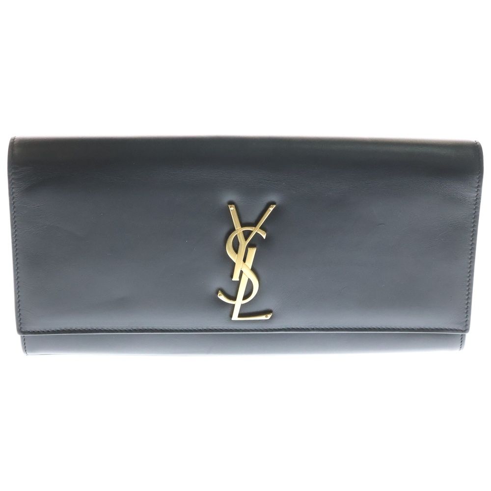 SAINT LAURENT PARIS サンローランパリ ケイト クラッチバッグ セカンドバッグ ケース ポーチ ブラック レザー 326079 ゴールド金具