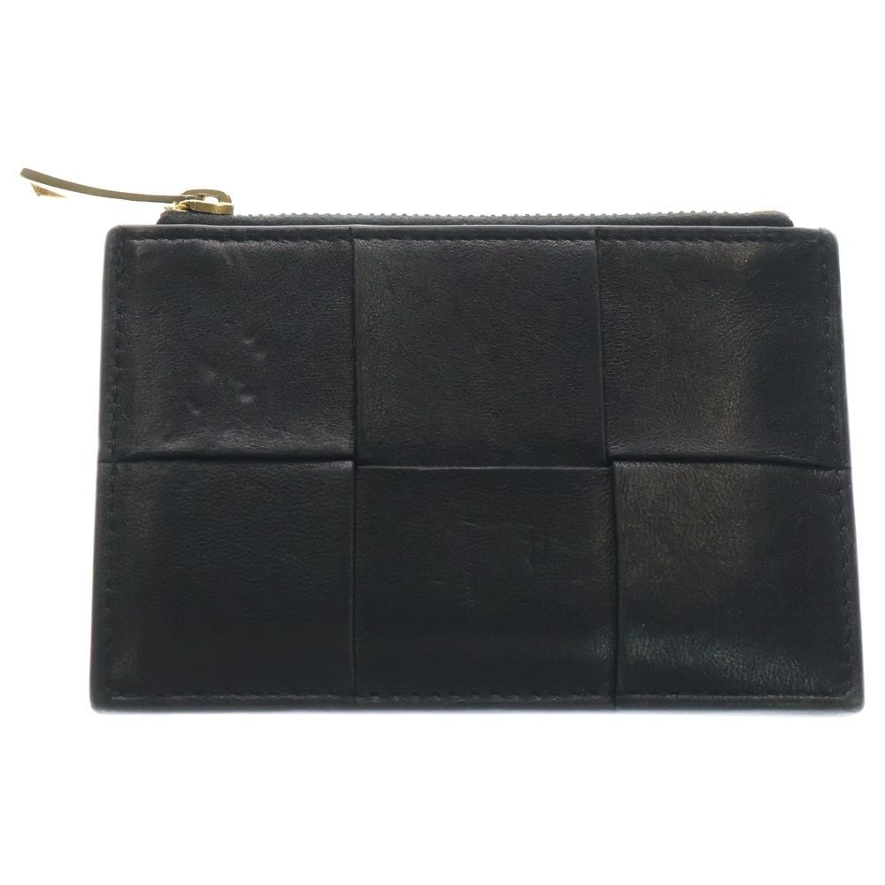 BOTTEGA VENETA ボッテガヴェネタ マキシイントレチャート フラグメントケース カードケース 名刺入れ ブラック レザー ゴールド金具