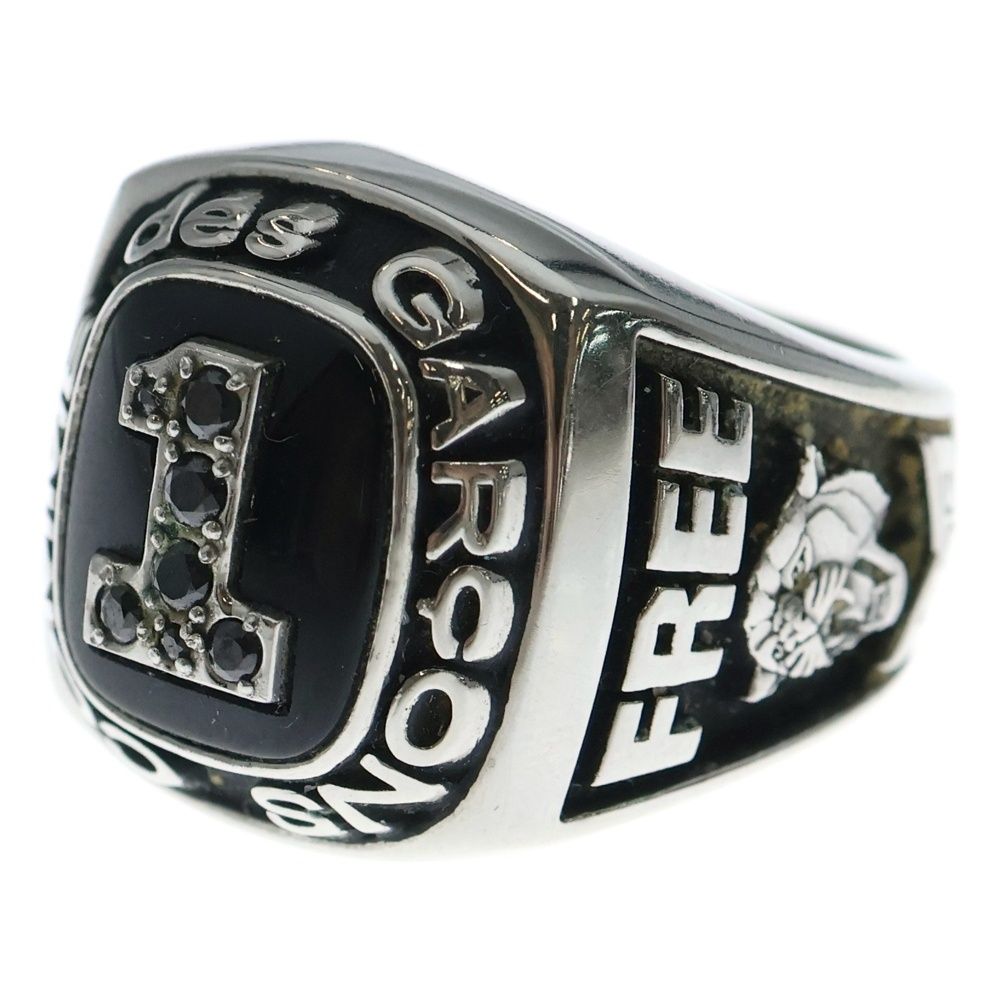 COMME des GARCONS コムデギャルソン CHAMPION RING ロゴデザイン チャンピオン リング 指輪 ブラック シルバー