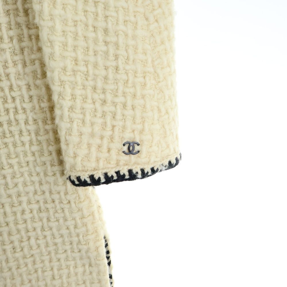 CHANEL シャネル 裏地総柄 ケーブル編みロングコート ベージュ CHANEL