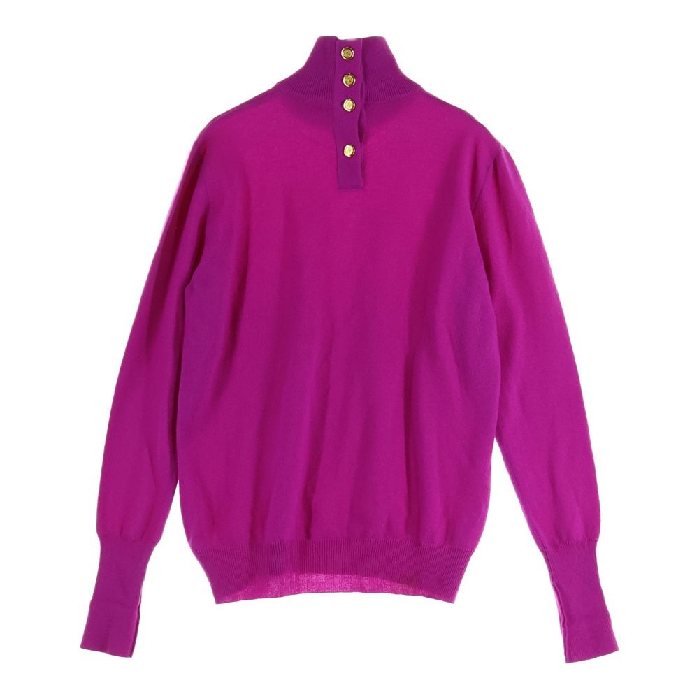 CHANEL (シャネル) ココマークボタン カシミヤ タートルネック プル