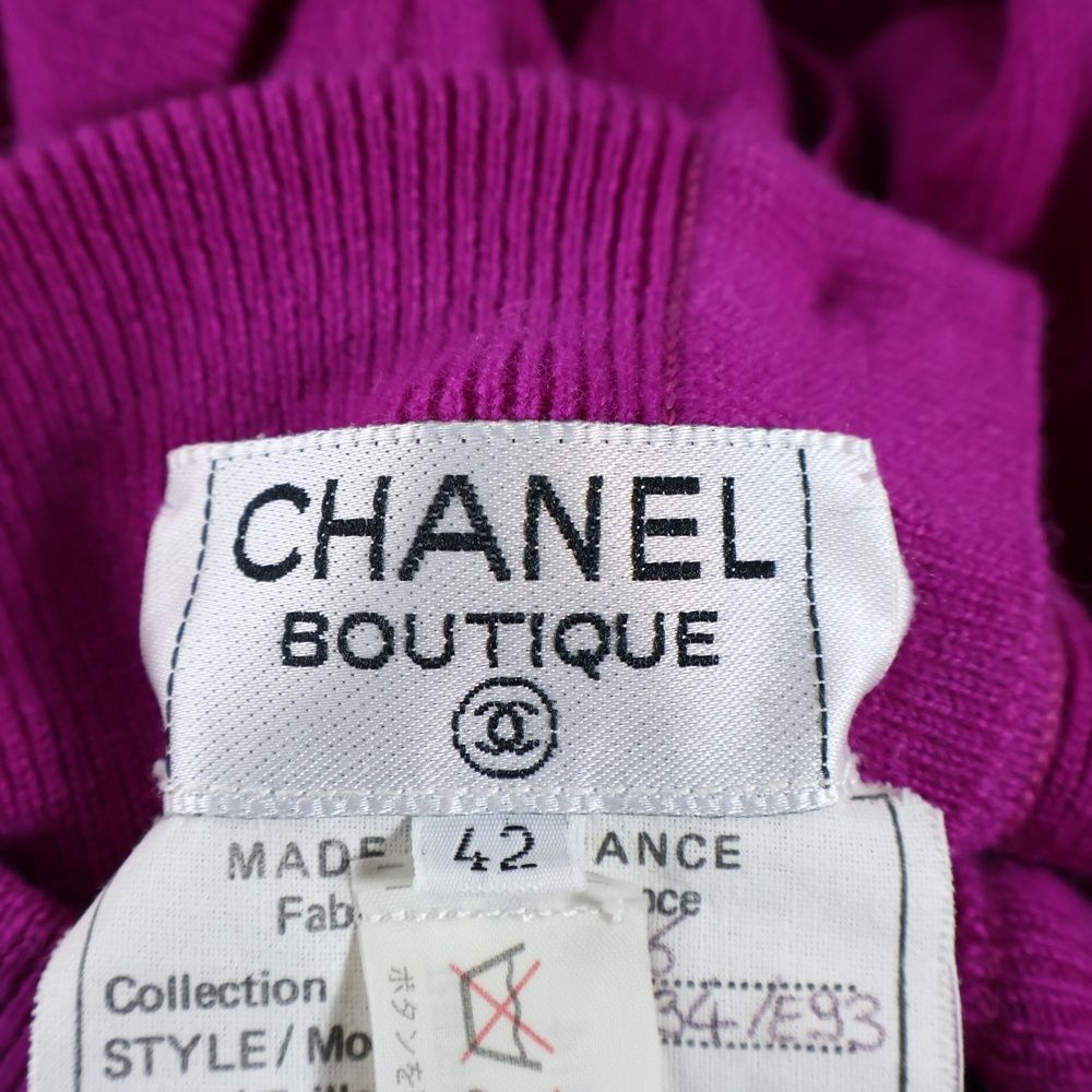CHANEL (シャネル) ココマークボタン カシミヤ タートルネック プル