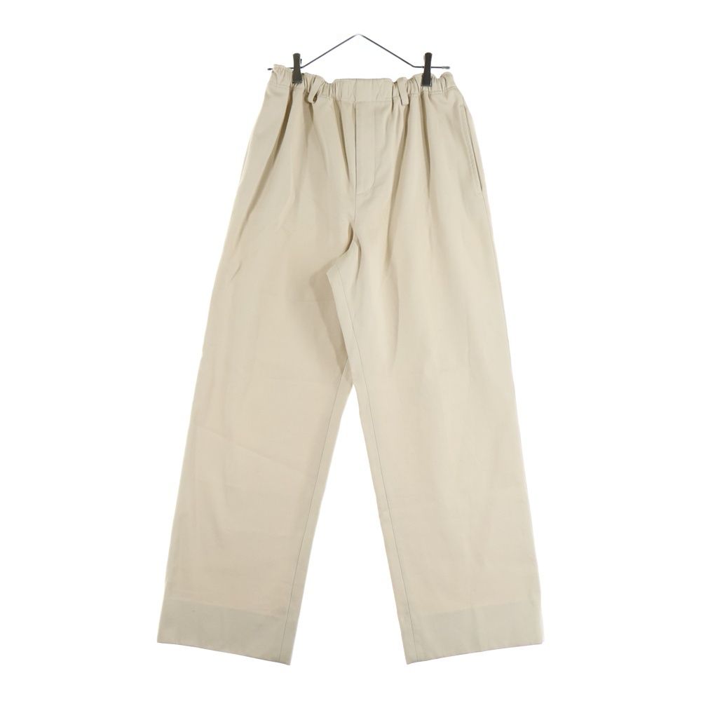 HERMES エルメス ドローストリング ワイドストレート コットン チノパンツ ベージュ