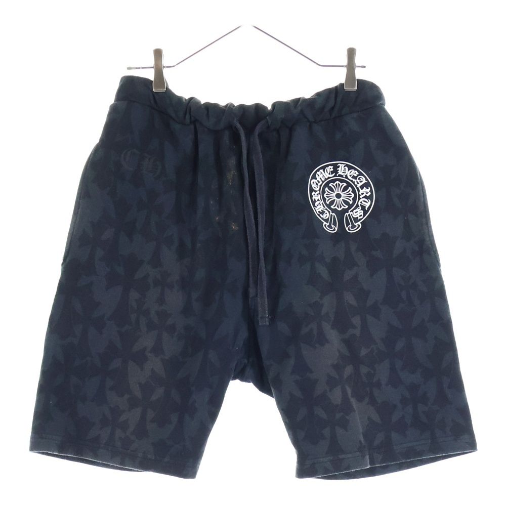 CHROME HEARTS クロムハーツ Graveyard Cemetery Cross Half Pants グレイブヤード 総柄 ハーフ ショート パンツ ブラック