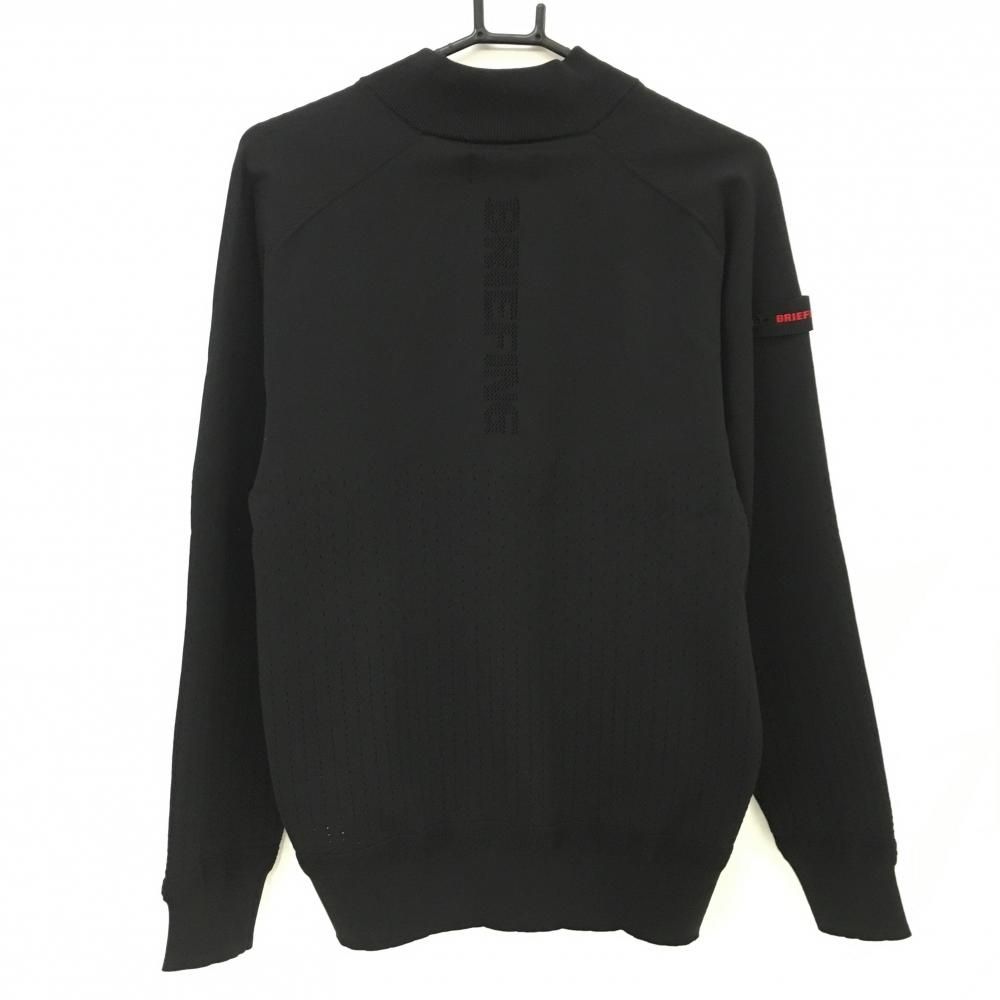美品】ブリーフィング ニットジャケット 黒 一部メッシュ ダブルジップ
