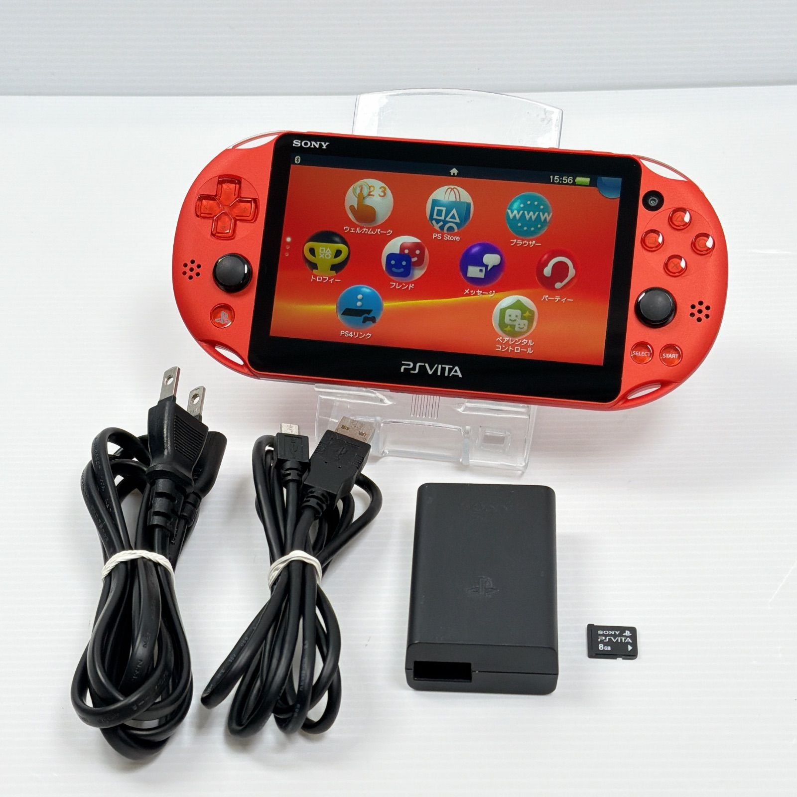 PSVITA PCH 2000 メタリックレッド 純正8GBメモリーカード付き