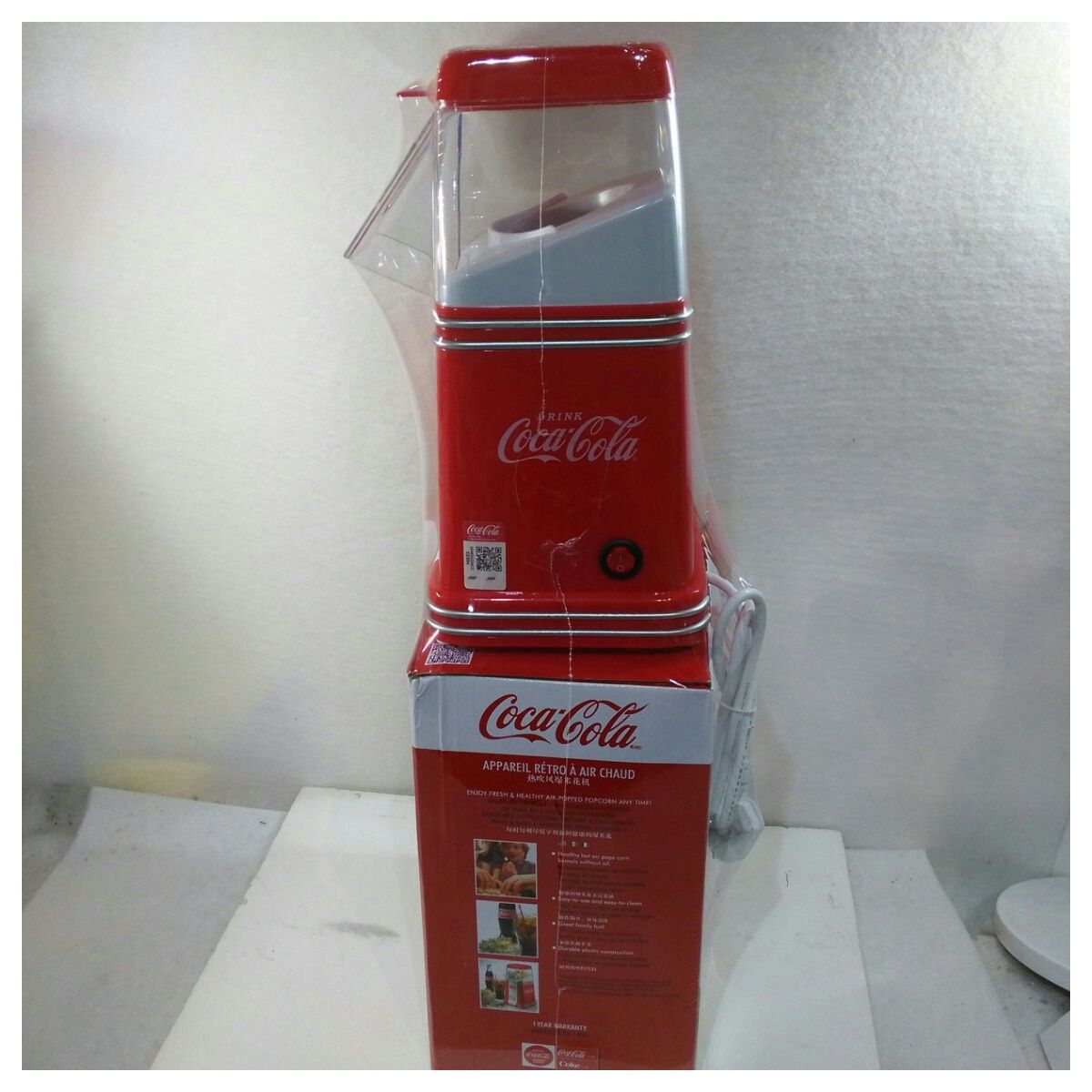 中古】220V・50Hz 海外用 ノスタルジア ミニサイズ レトロポップコーン