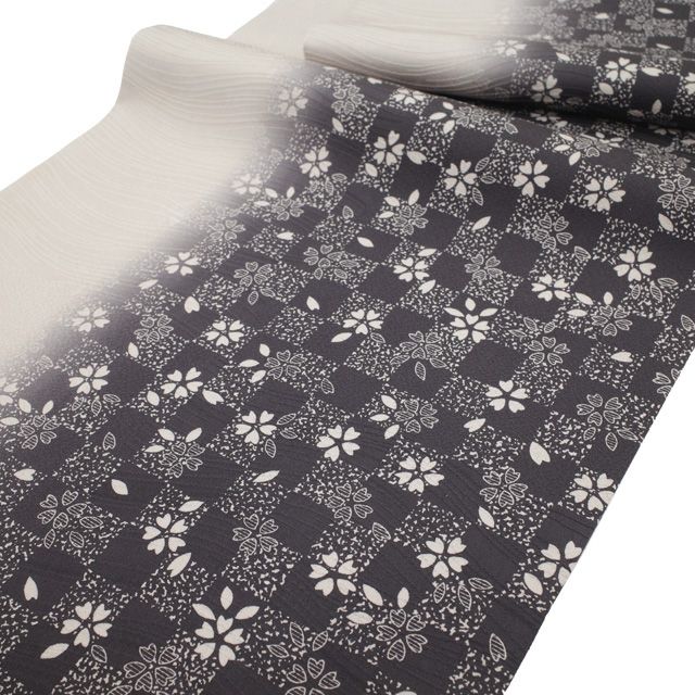 中古】 すごい値！ 袋帯 リサイクル 全通 正絹 染め帯 淡黒 グレージュ