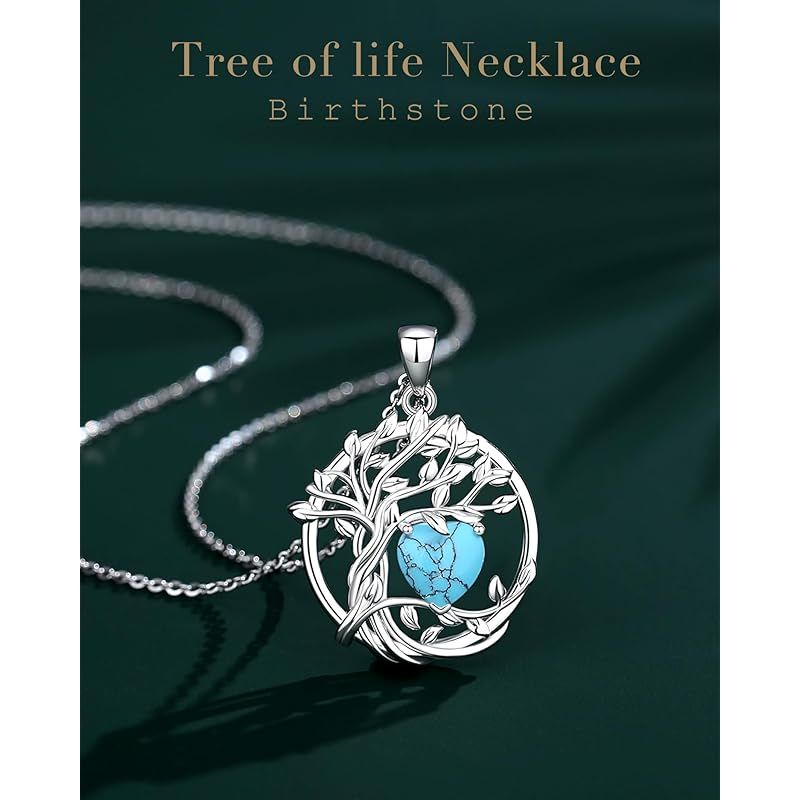 新品】 [AGVANA] ネックレス レディース ターコイズ 12月 誕生石 生命