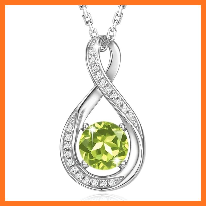 Gemlanto シルバー925 八月誕生石 ペリドット しずく ネックレス レディース 18金メッキ ラッピング済み プレゼント ギフト