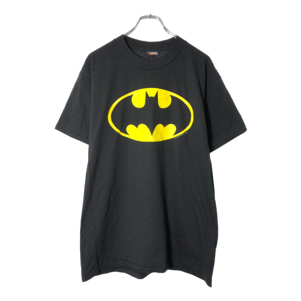 80年代 BATMAN バットマン 半袖Ｔシャツ コミックス キャラクター ブラック メンズ XL 古着 V 9317