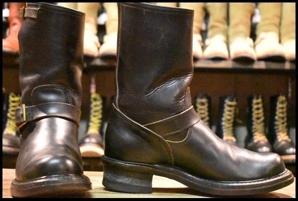 8 60 s～70 S BIGMAC ビッグマック ビンテージエンジニア ブラック 黒 茶芯 ブーツ レッドウィング FL 424