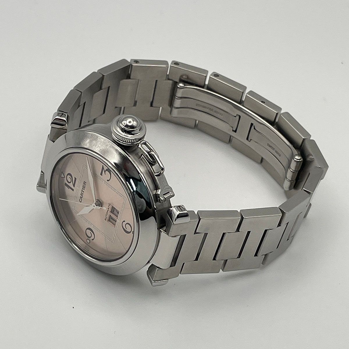 CARTIER カルティエ パシャC ビッグデイト 自動巻き 35mm ピンク