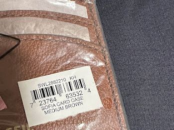  Fossil フォッシル ソフィア レザー カードケース ブラウン FO 301 カードケース 小物