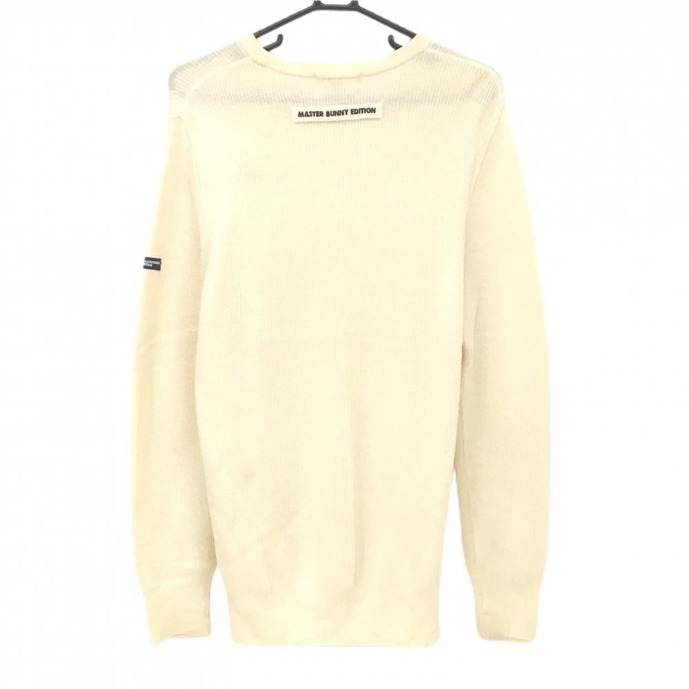 マスターバニー セーター アイボリー ニット ウール100％ メンズ 5 L ゴルフウェア MASTER BUNNY EDITION