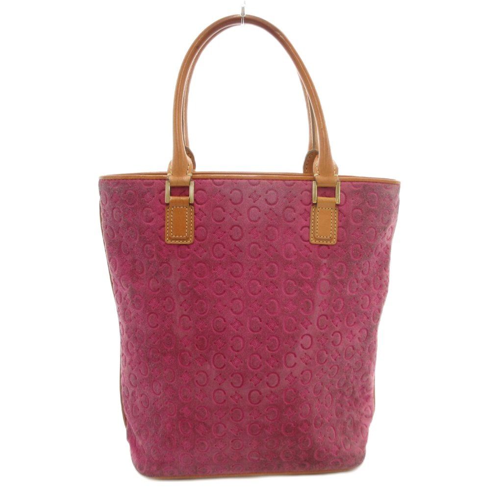 セリーヌ CELINE トートバッグ Cマカダム スエード ピンク AE WY
