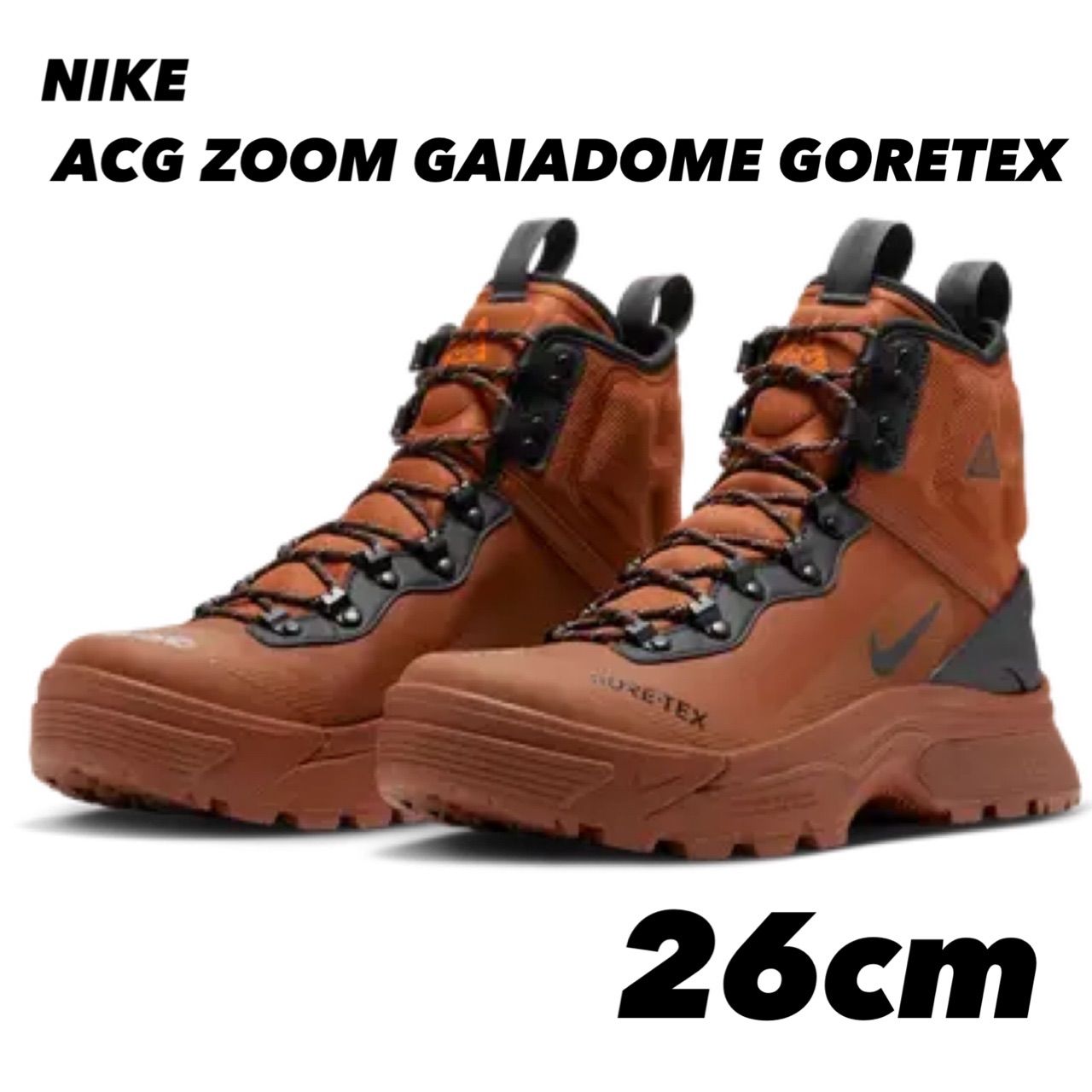 NIKE ACG ZOOM GTX ナイキ ズーム ガイアドーム BLACK MARS STONE BROWN DD 2858 203 26 cm