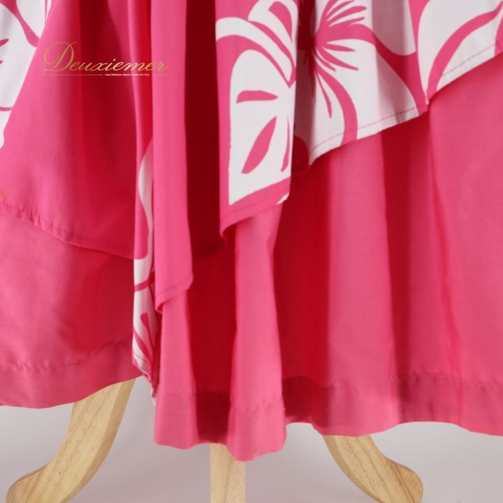 フラダンス 衣装 ワンピース ドレス ファンシードレス ピンク系 FANCY