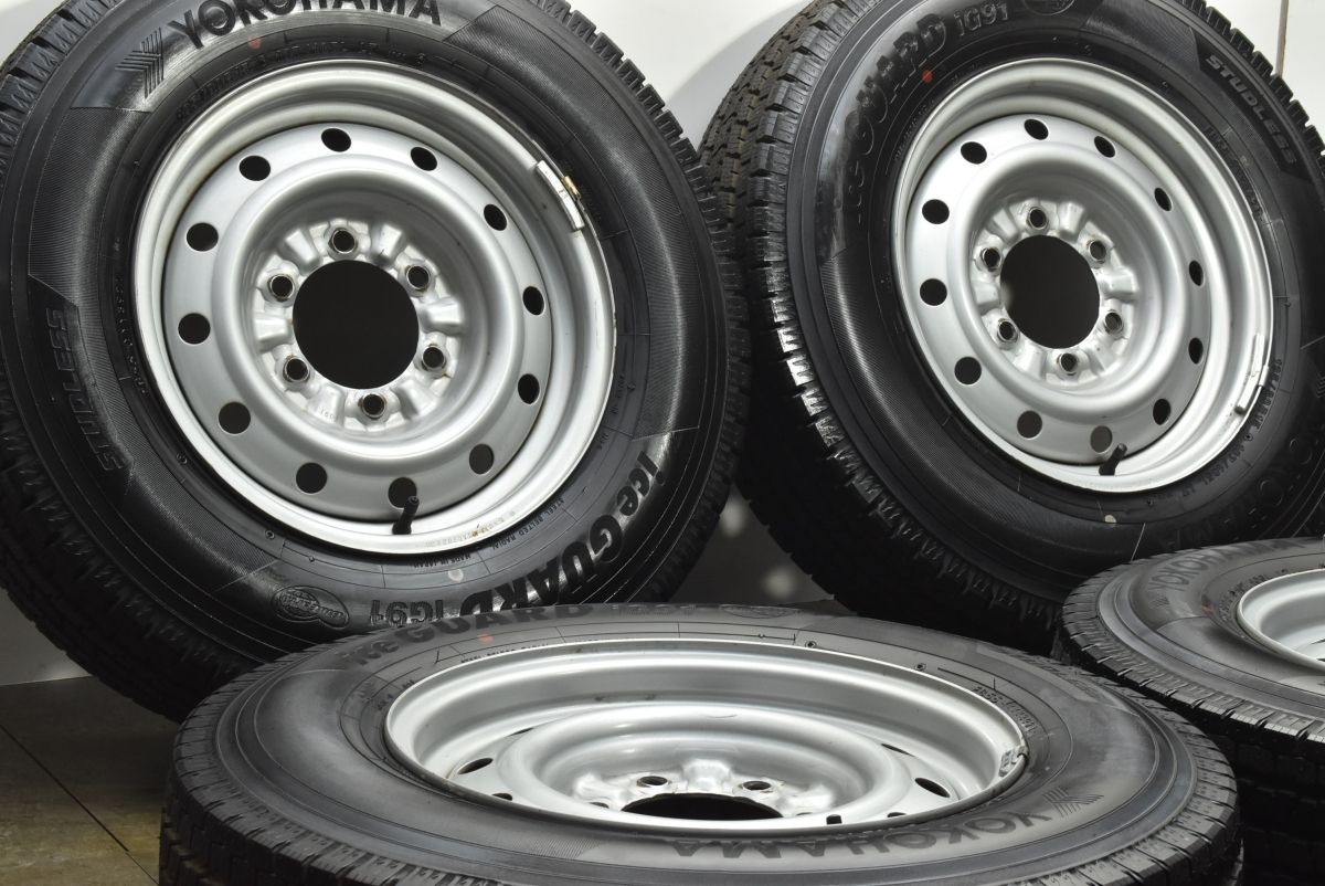 スタッドレス スチールホイール 15 in 6 JJ 20 PCD 139 7 ヨコハマ アイスガード iG 91 195 80 R LT ハイエース レジアスエース