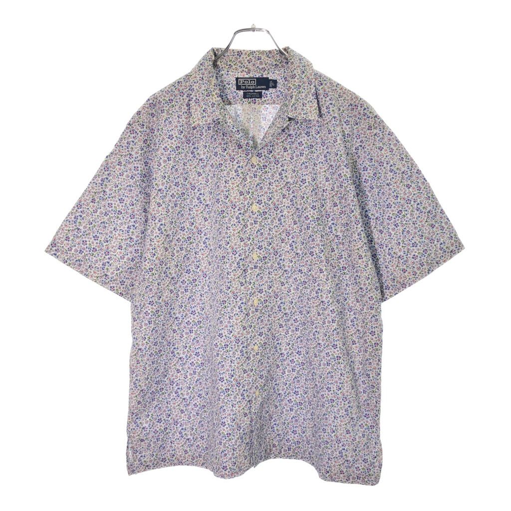 Polo by Ralph Lauren ポロ ラルフローレン オープンカラー 半袖シャツ メンズ L 古着 V 9374