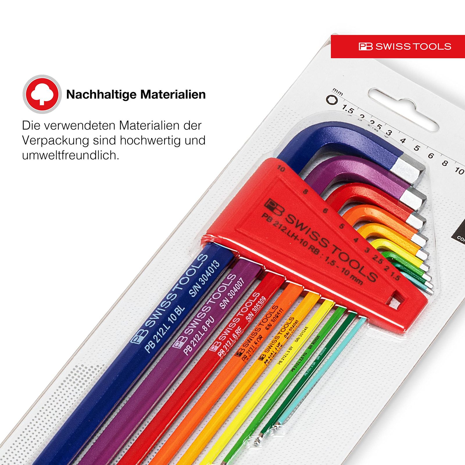 スイスツールズボール付ロングレンチセットレインボー