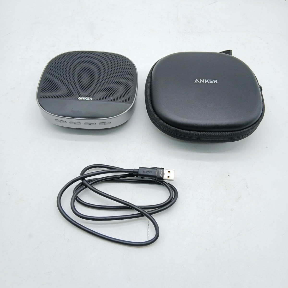 No 4719 Anker PowerConf S 500 会議用マイクスピーカー ノイズリダクション ハウリング抑制 高感度マイク スピーカー スピーカーフォン Bluetooth USBアダプタ付属 最大12人 通話アプリ対応 ペアリング機能