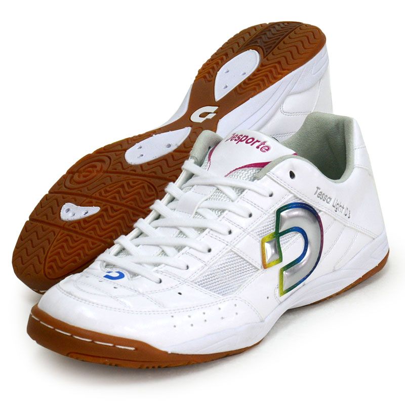 デスポルチ Desporte  テッサライトID3  フットサルシューズ インドア用  25SS (DS2132 PW/M-SIL)、28.5cm