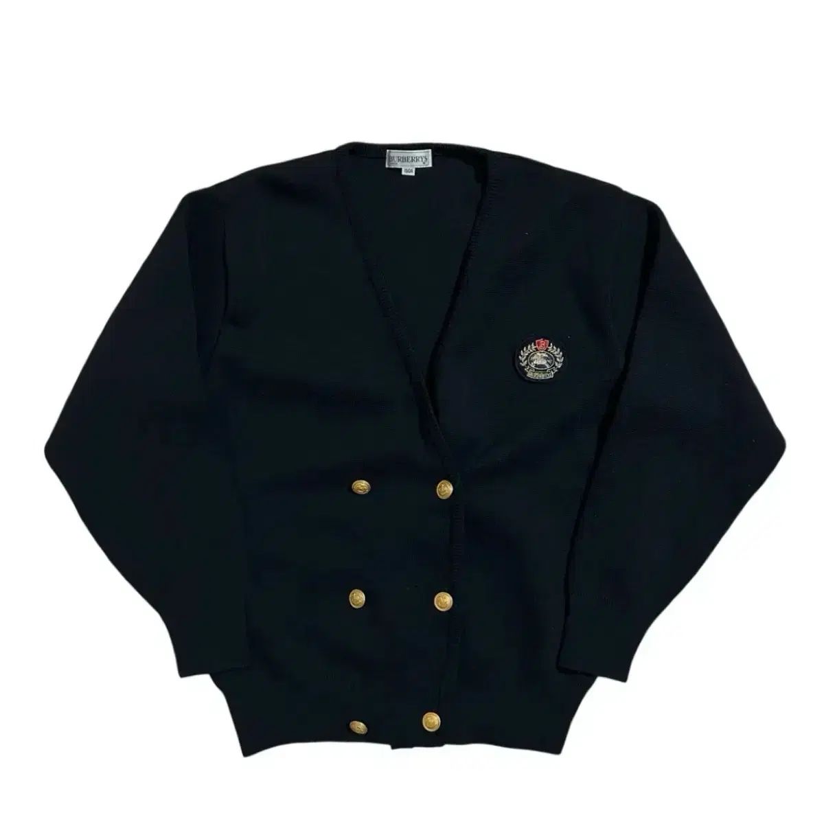 バーバリー ゴールド ウール ダブル カーディガン 150