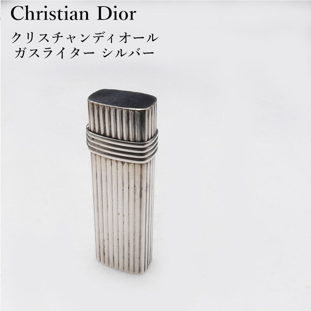 品 着火未 Christian Dior クリスチャンディオール ガスライター 柄物 シルバー