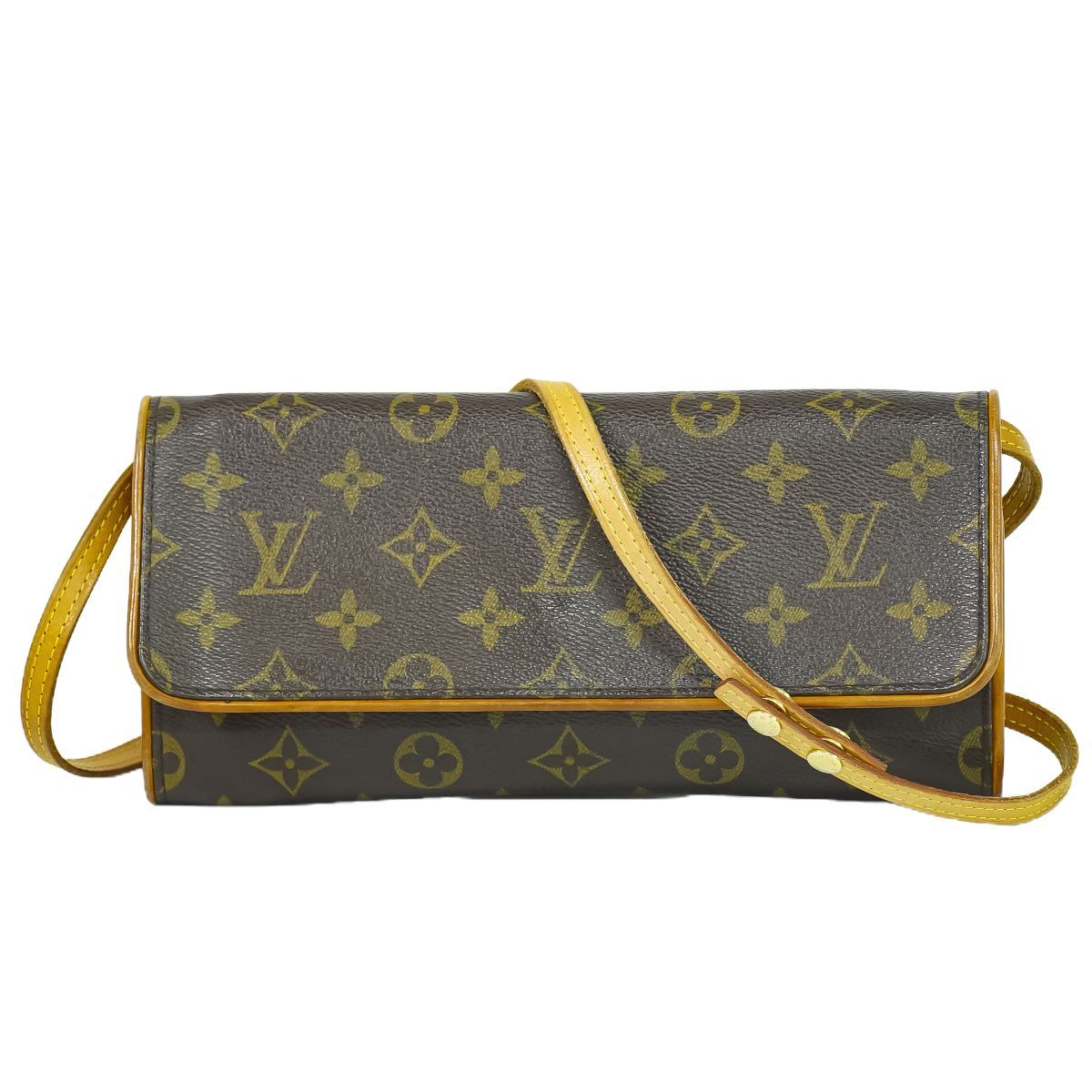 ルイヴィトン LOUIS VUITTON LV ポシェットツイン GM モノグラム 2 WAY ショルダーバッグ クラッチバッグ ブラウン M 51852 ビトン バッグ