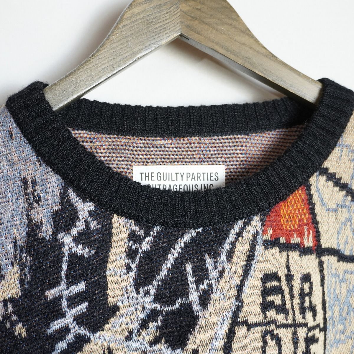 美品22AW WACKO MARIA ワコマリア BASQUIAT MOHAIR KNIT JACQUARD
