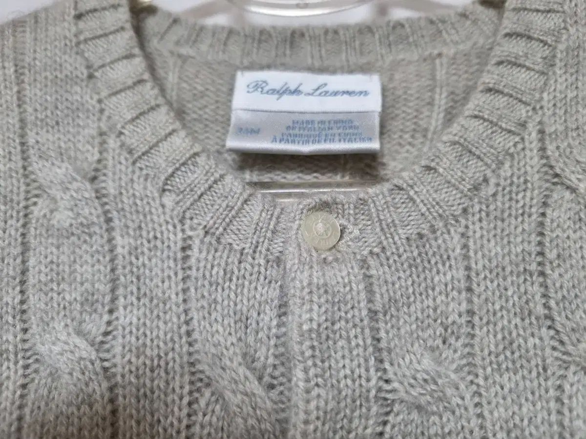 ラルフローレン ベイビー カシミア100 ケーブル カーディガン